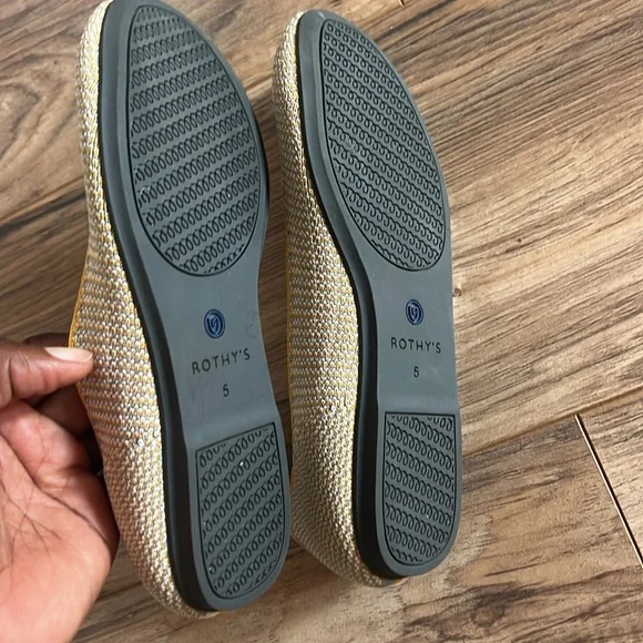 Rothy’s Dandelion Triple Stitch Women’s Flats Retired Size 5 - Picture 5 of 9